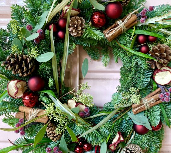 Traditional Christmas Door Wreath 