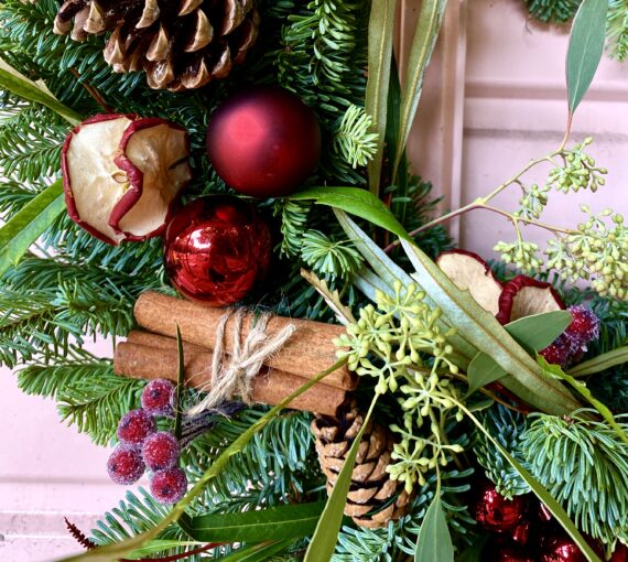 Traditional Christmas Door Wreath 