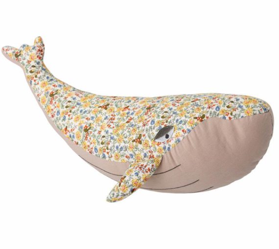 Bloomingville Gunne soft toy whale, yellow, Kent