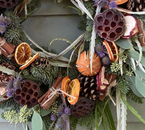 Festive Fruit Door Wreath