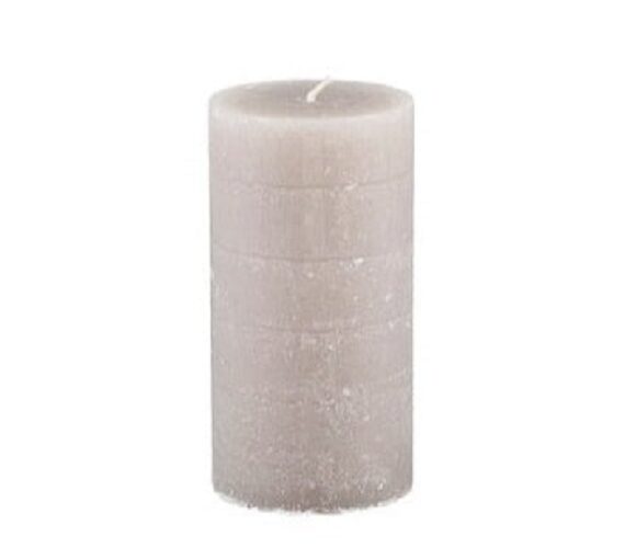 Broste Rustic Pillar Candle - Linen