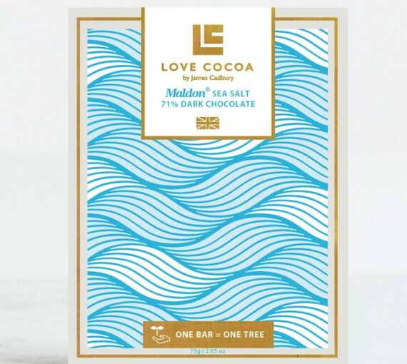 Love Cocoa Maldon Sea Salt Dark Chocolate Bar (Vegan)